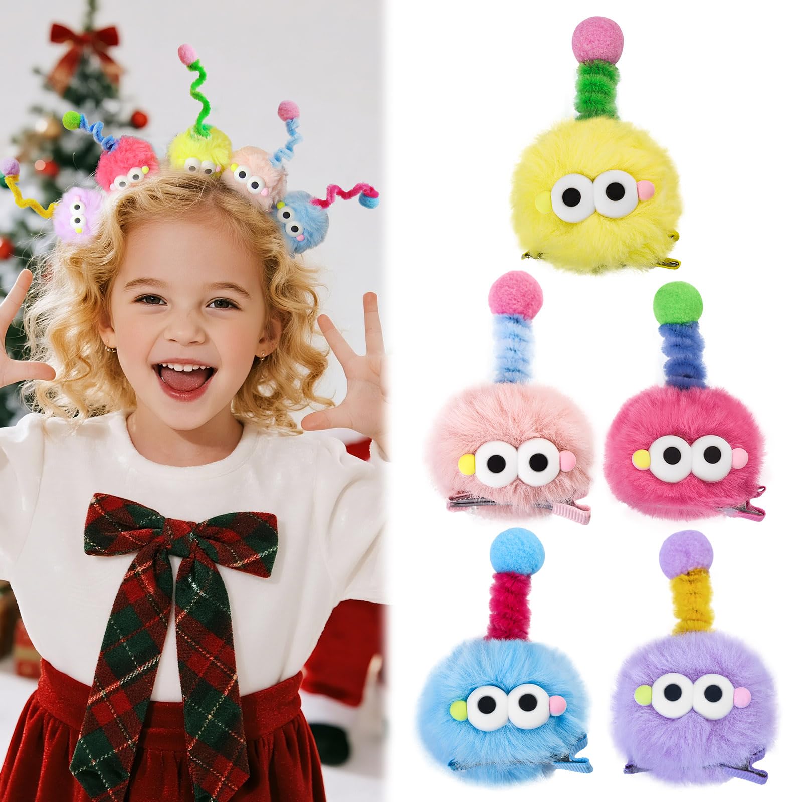 Cartoon Hair Clips, 5 Pieces