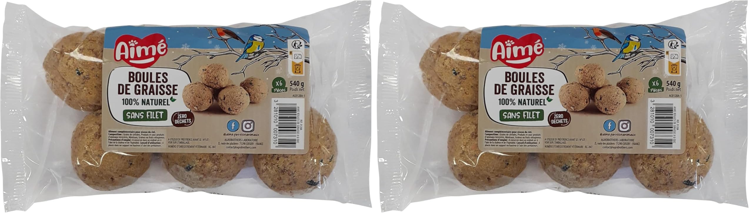 Aime Bolas de Grasa para pájaros del Cielo, 6 Piezas (540G) — view 3