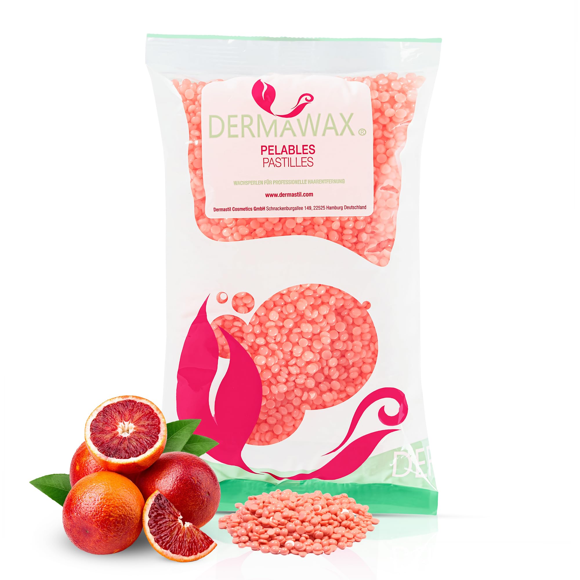 Dermawax Crystal Orange Wachsperlen zur Haarentfernung – Hypoallergen, Vegan, Ohne Duftstoffe – Ideal für empfindliche Haut, Männliche und Weibliche Enthaarung – Made in Italy (0,8 kg, Crystal Orange)