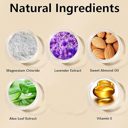 Miniatura 6 de Loción de magnesio, crema tópica de magnesio con alta concentración para pies, músculos calmantes, articulaciones, rodilla, cuello, relajación