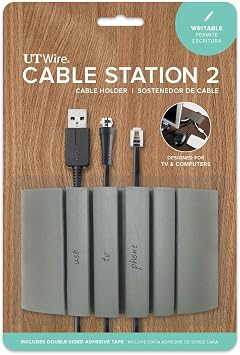 UT Wire Binditz Mini Silicon Cable Wraps (Set Of 8, Black) - Attachable Cord Organizer For Chargers & Earphones - View #6