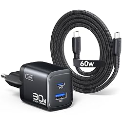 Offerta INIU Caricatore USB C, 30W GaN Caricabatterie Carica Rapida con 1.5m Cavo in sconto oggi