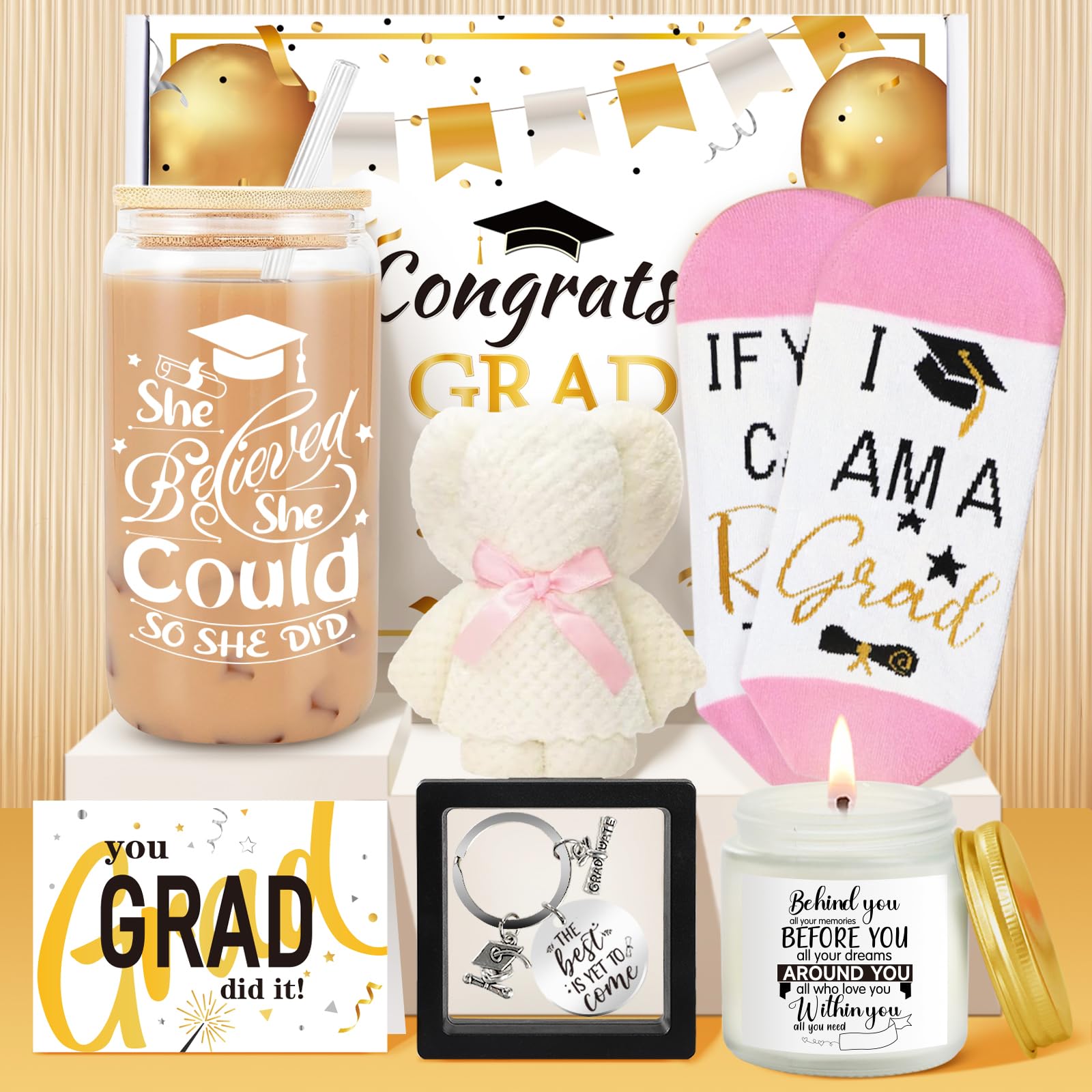 2026 Graduation Gifts, Graduation Gift for Her, Women, Girls, Female, Daughter, Sister, College Senior High School Grad Gifts, Unique Cool Grad Gift, She Believed She Could so She Did