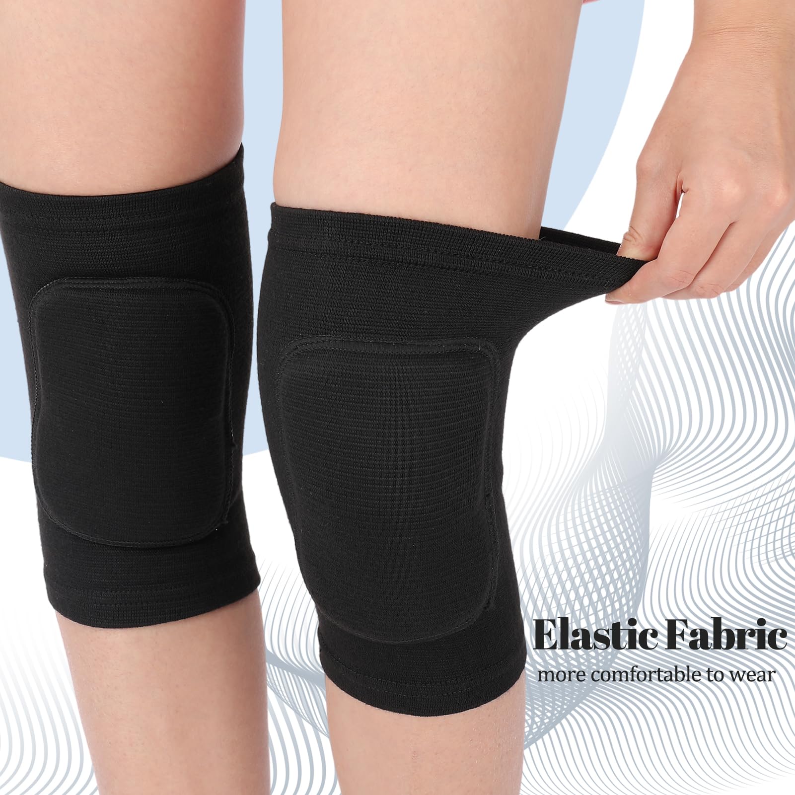 Genouillère Sport Antidérapant Stretch Respirante pour Enfant Adulte Tennis Ballet Yoga Course à Pied