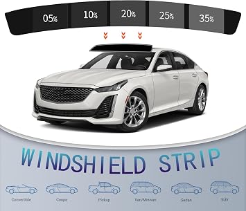 AUTOTEK Precut Window Tint Film for Hyundai Veloster 2019-2022 Windshield Strip 25% VLT 2Ply Anti-Shatter, UV Block, Privacy Protection, Easy Install, No Trimming Needed,Heat & Glare Reduction