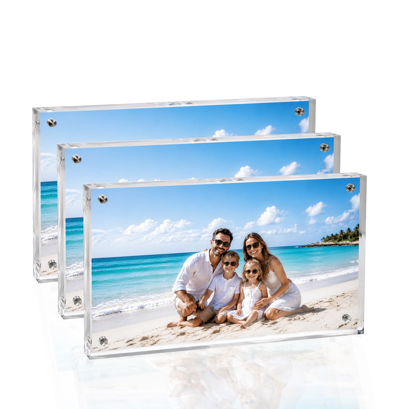 7x5 Photo Frames Frameless Picture Frames,Magnetic Acrylic Photo Frame