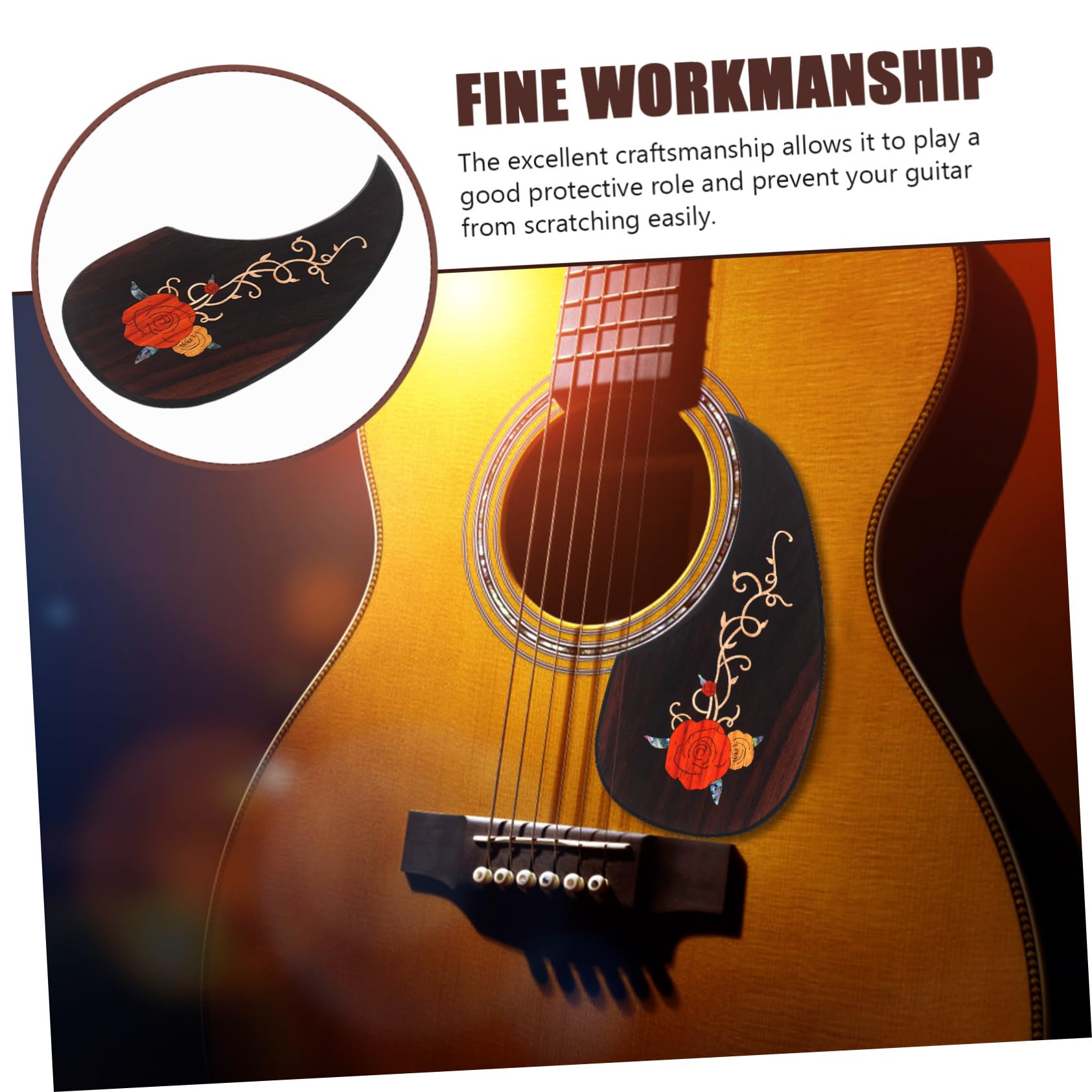 4 Uds Golpeador De Guitarra Eleguitar Guitarra Rosa Pegatinas Pastillas De Guitarra Golpeador Acústico Material Púas De Guitarra Para Guitarra Eléctrica Pegatinas Para Guitarra