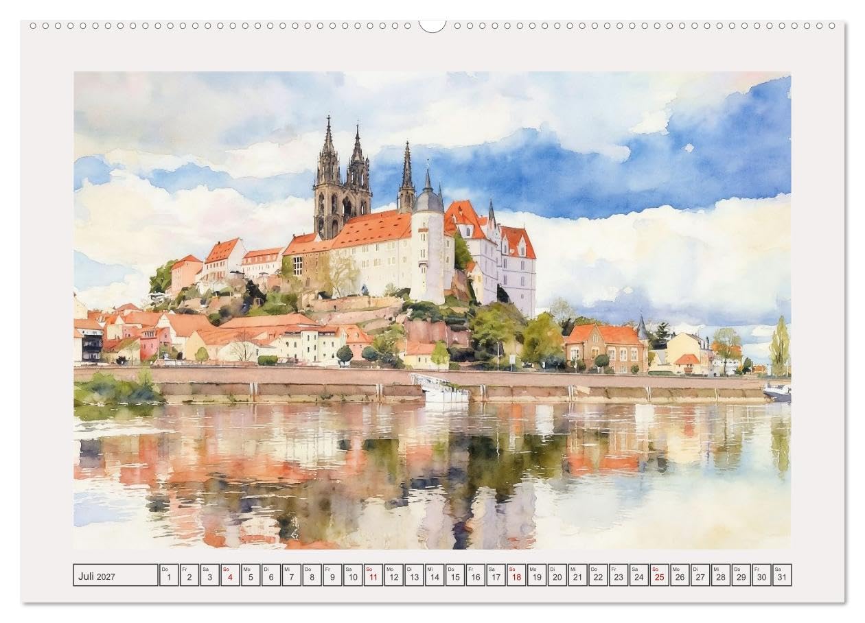 CALVENDO · Die schönsten Städte in Sachsen (Kalender 2027) | DIN A2 Querformat · Premium-Wandkalender · Flair vergangener Jahrhunderte
