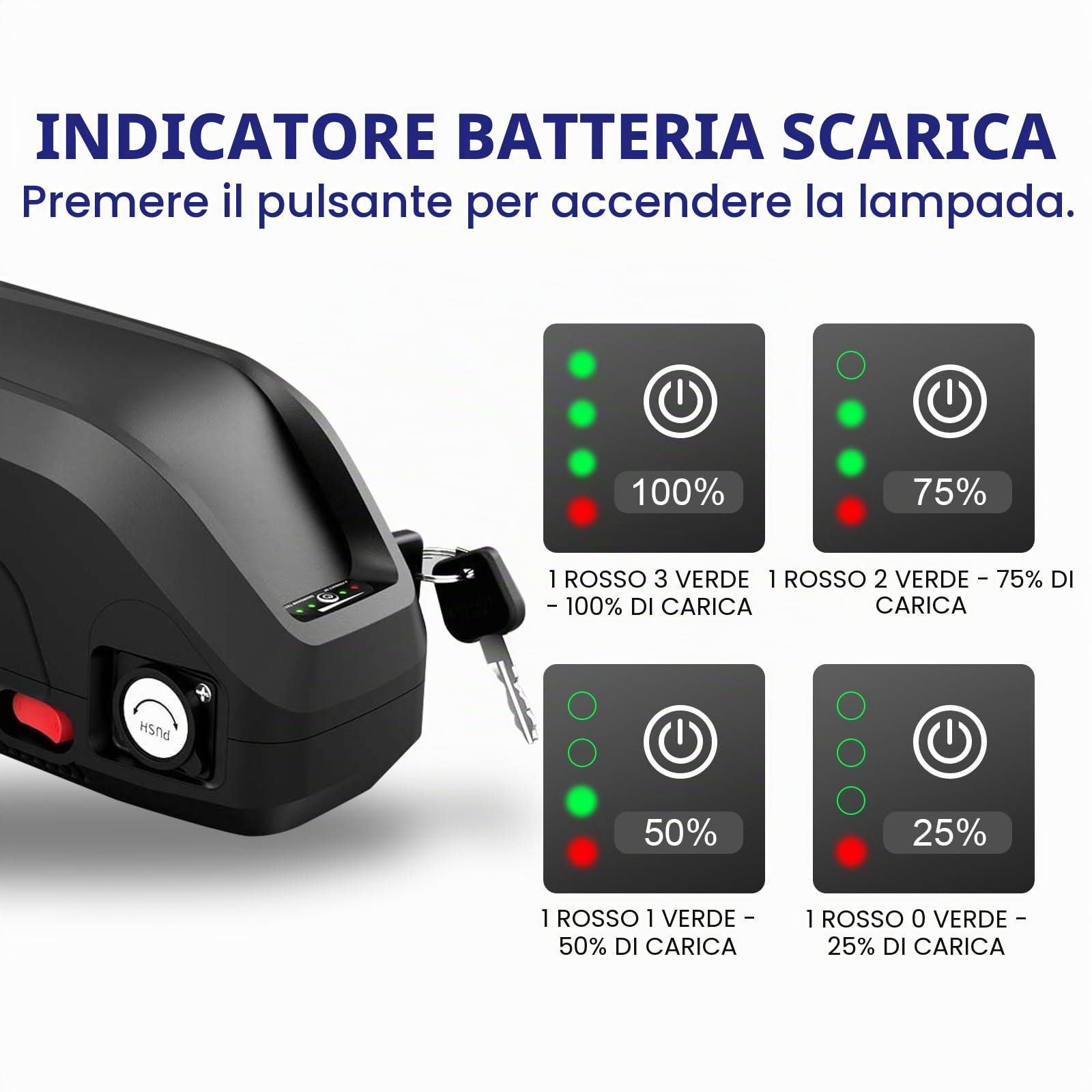 Batteria per Bici Elettrica 36V 17.5AH - Hailong Batterie Agli Ioni di Litio Piastra di base 5 Pin per Bicicletta Ebike