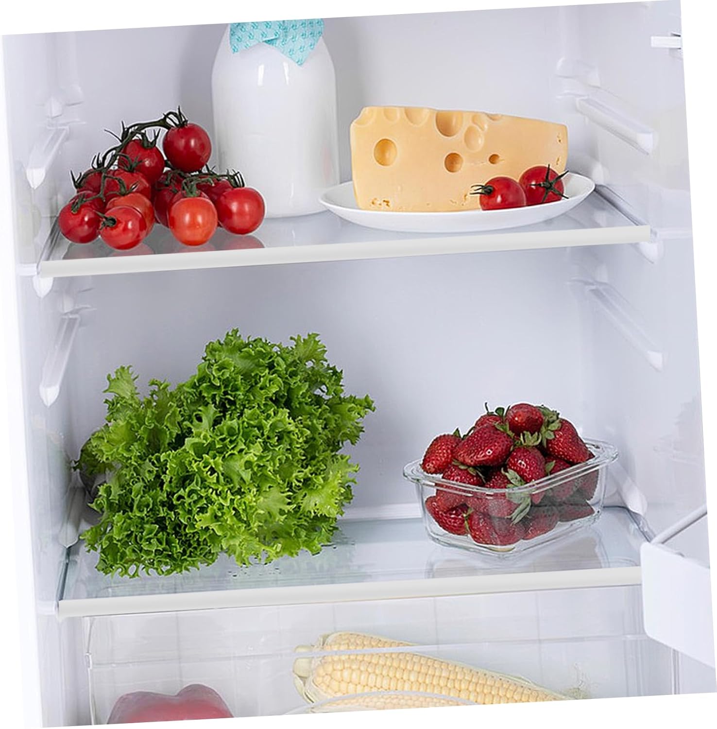 Freezer Glass Shelf for Refrigerator Sturdy Tempered Glass Divider for Efficient Organization Easy Installation Compatible Models for Kitchen and Office Use