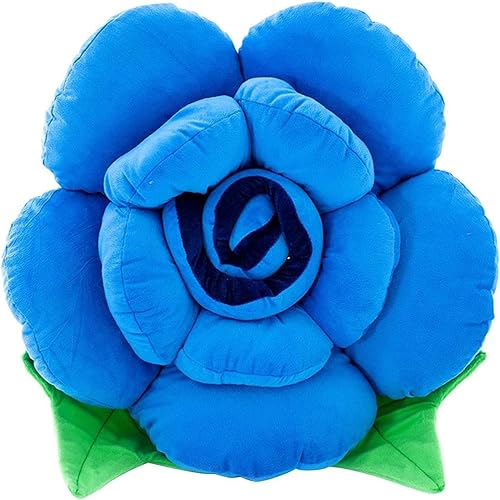 LANFIRE Cojín de asiento de flores, cojines de suelo, cojines para muebles de patio, cojines de almohada (19.7 in, azul)
