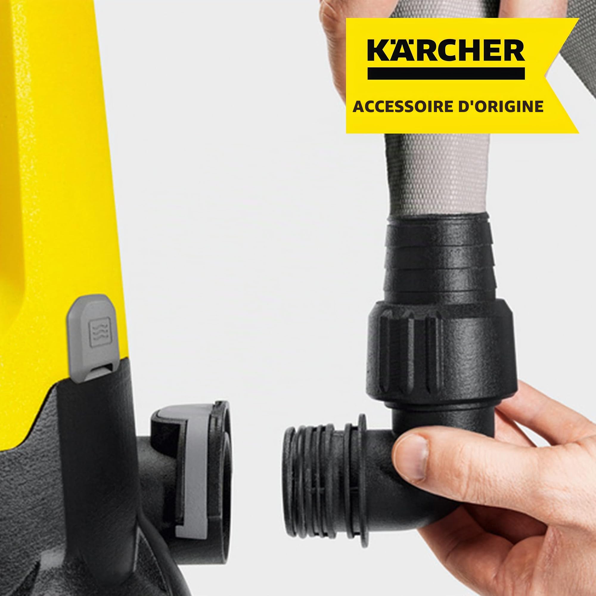 Kärcher SP 22.000 Dirt Level Sensor Pompe d'Évacuation d'Eaux Chargées, Débit & 29971000 Acier inoxydable Kit Tuyau Plat en Textile et Collier de Serrage 10 m