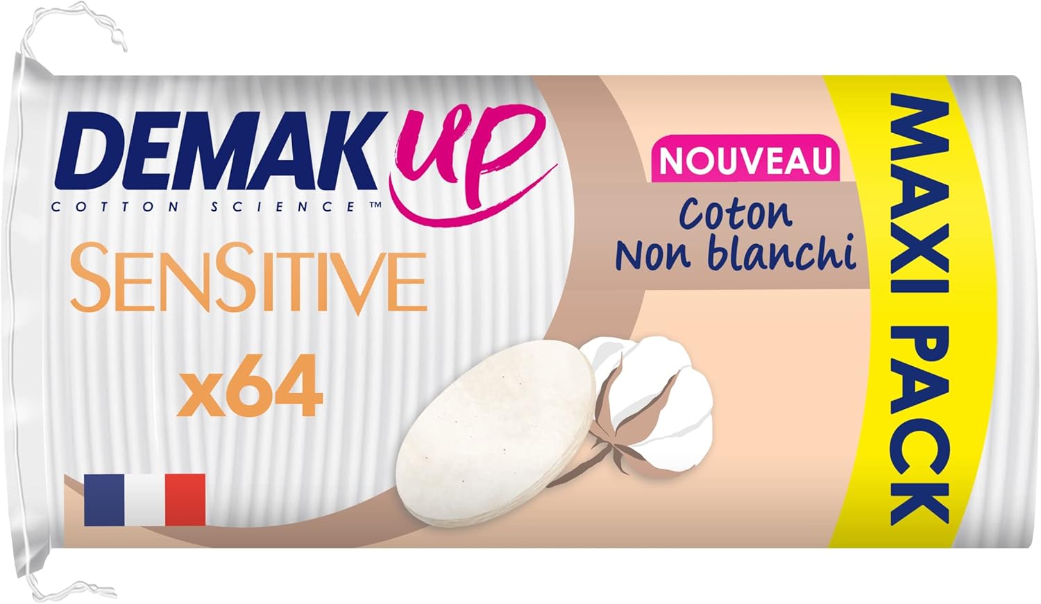 Dischi Di Cotone Demak'Up Sensitive 93 Pezzi - 100% Cotone Non Sbiancato Per Struccatura Delicata - Foto 3