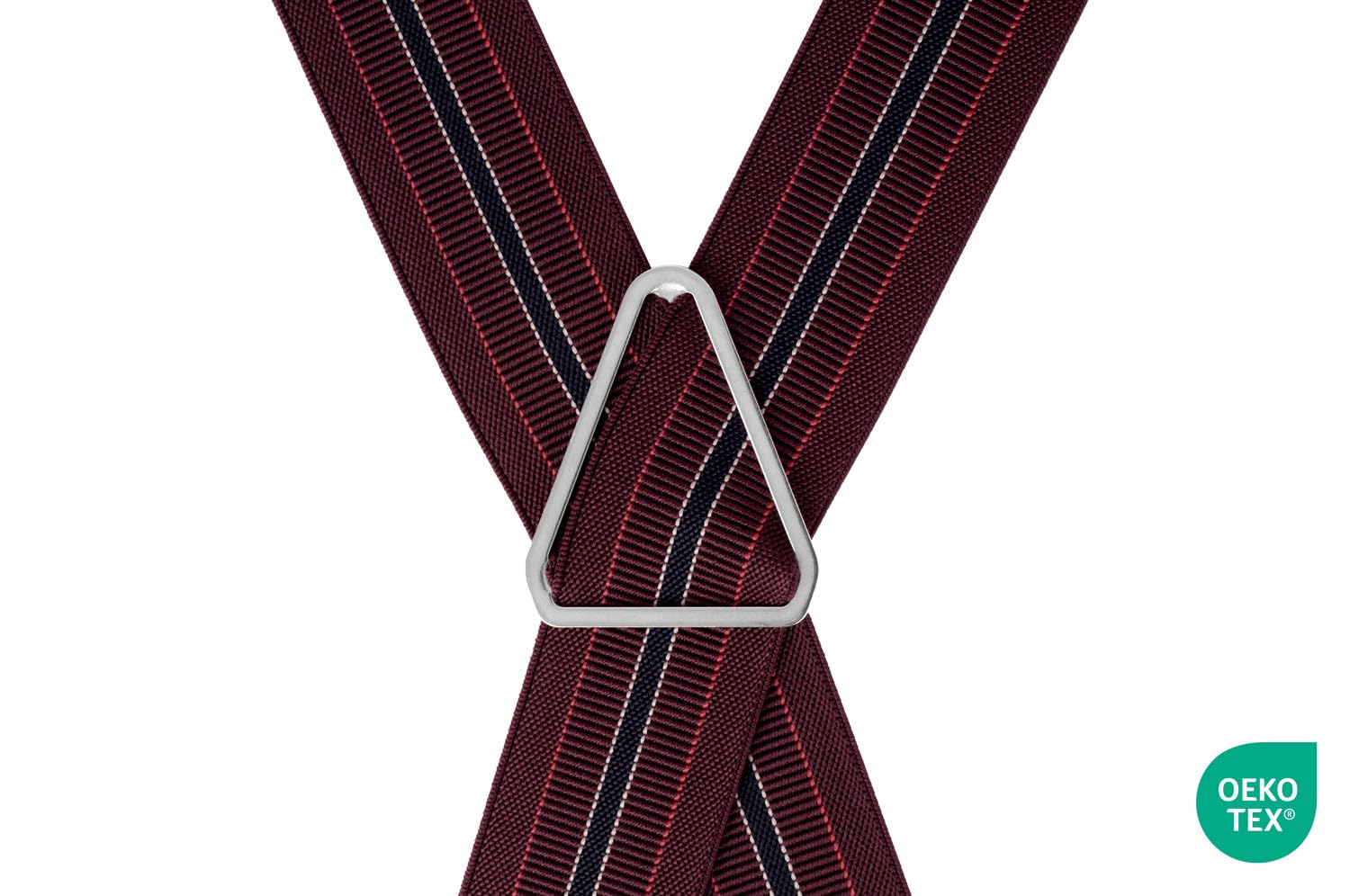 Gaspard Wide Braces in Parallel X Burgundy, Parallel Bordeaux, 120 - Image 3