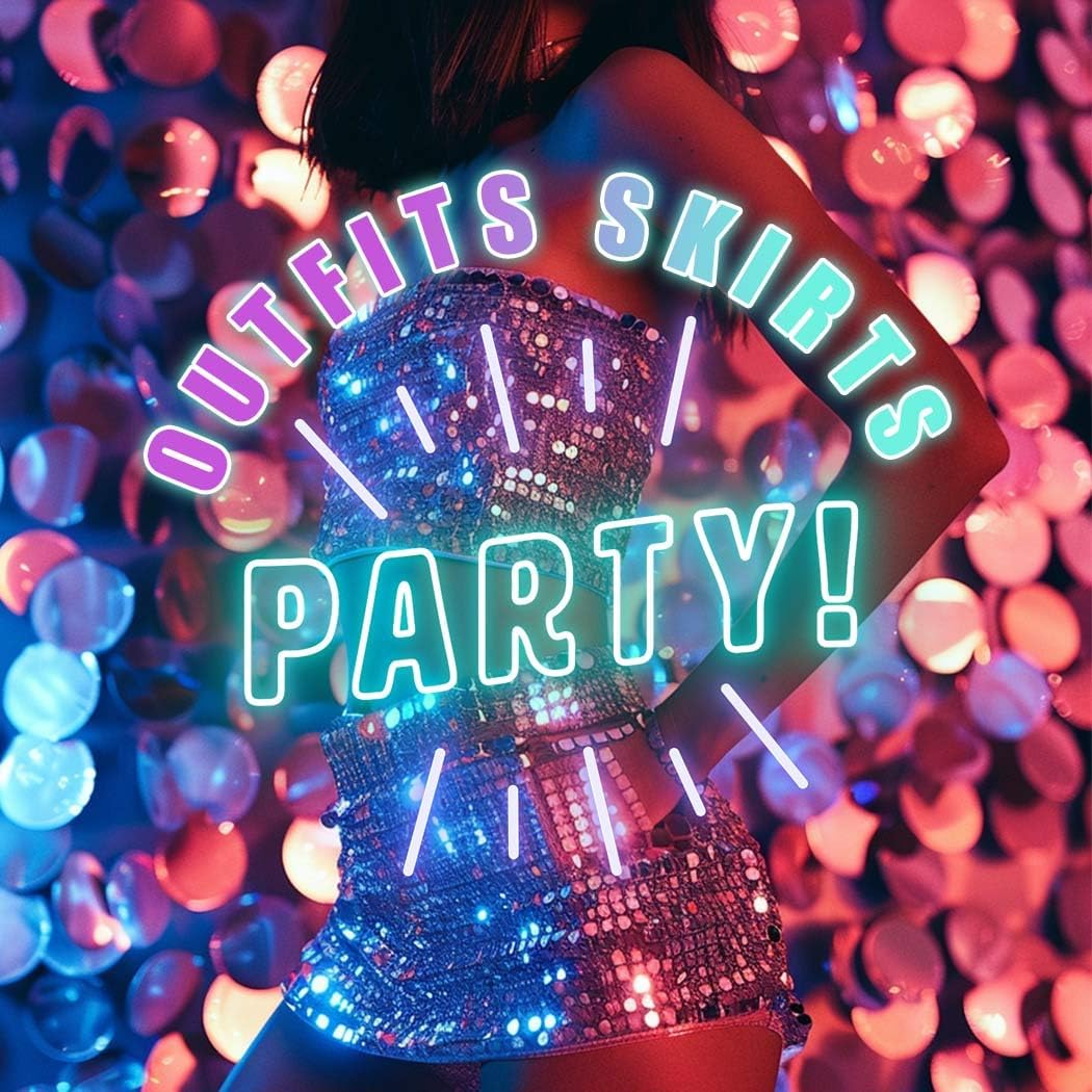 Zoestar Sequin Mini Skirt Sparkly Rave Disco Dance Skirt for Women - Image 4