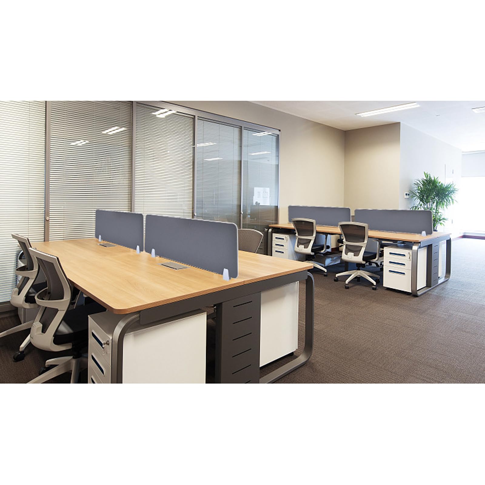 Cloison de bureau acoustique avec fente insonorisante et panneau d'intimité monté pour une meilleure productivité Worpace