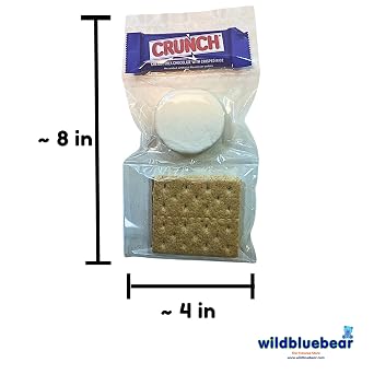 WBB | SMORES KIT STRIP | Individually packaged set : Graham Crackers, Marshmallow, Chocolate | Make delicious smores (25 sets) (25 units, Milk Crispy)