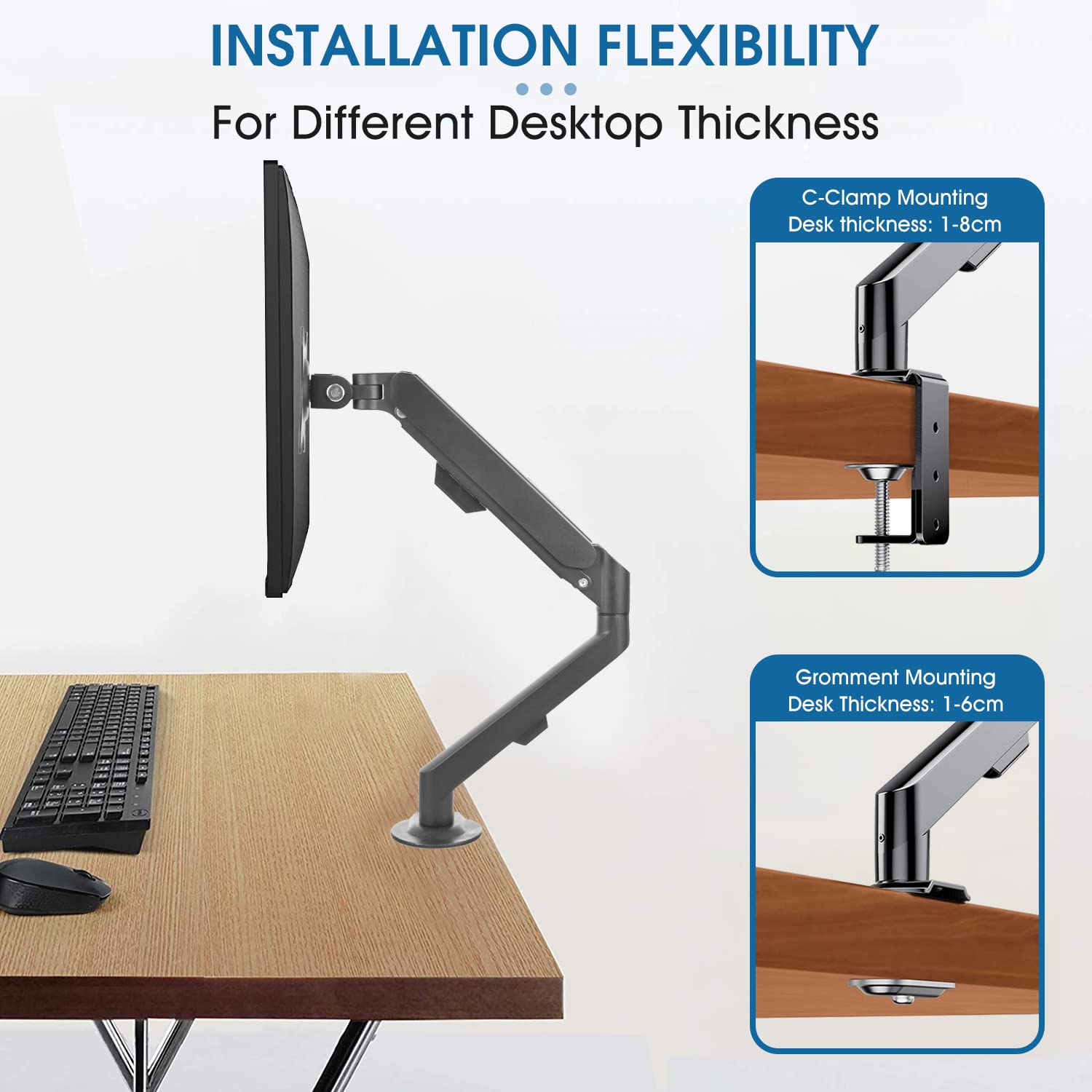 Monitor Arm HEYMIX VESA Mount Gas 