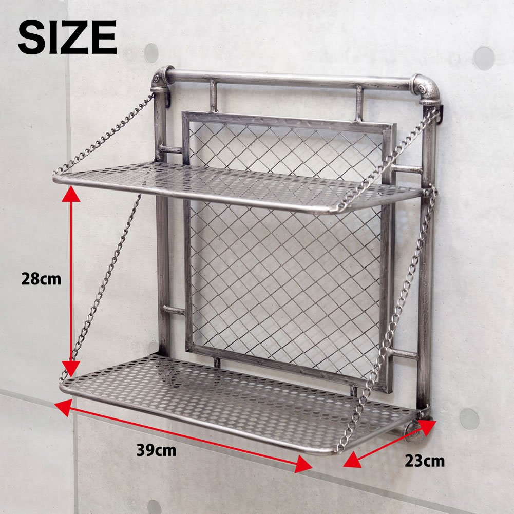 Amazon｜ウォールシェルフ 配管モチーフ インダストリアル
