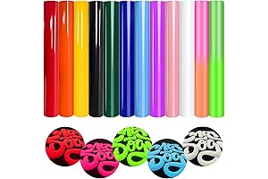 12 Pack 3D Bubble Puff Vinyl Heat Transfer Assortment
