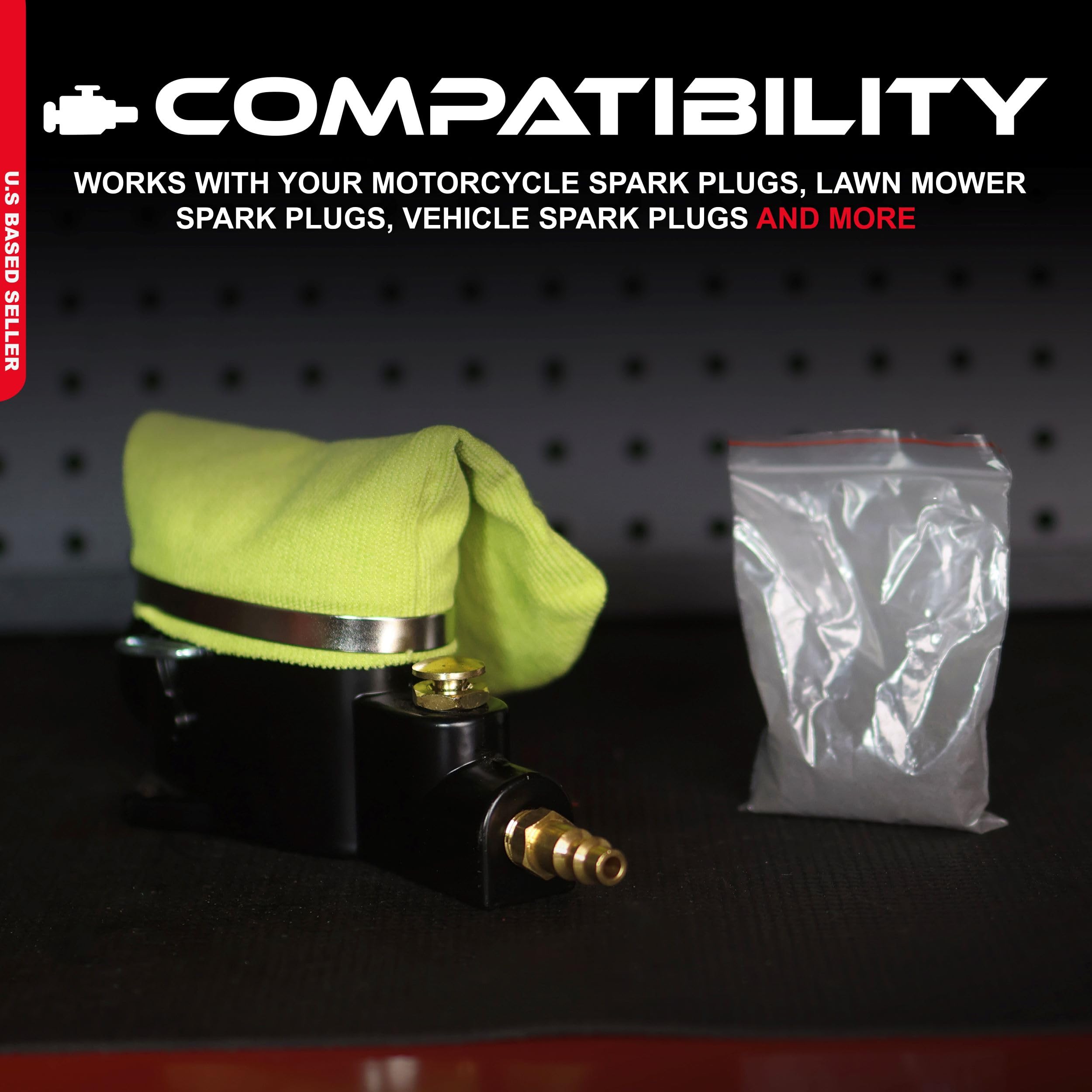 Amazon.com: ABN Pneumatic Spark Plug Cleaner  Spark Plug Sandblaster Plug  Cleaner Tool with Abrasive, Universal Sparkplug Cleaner : Automotive
