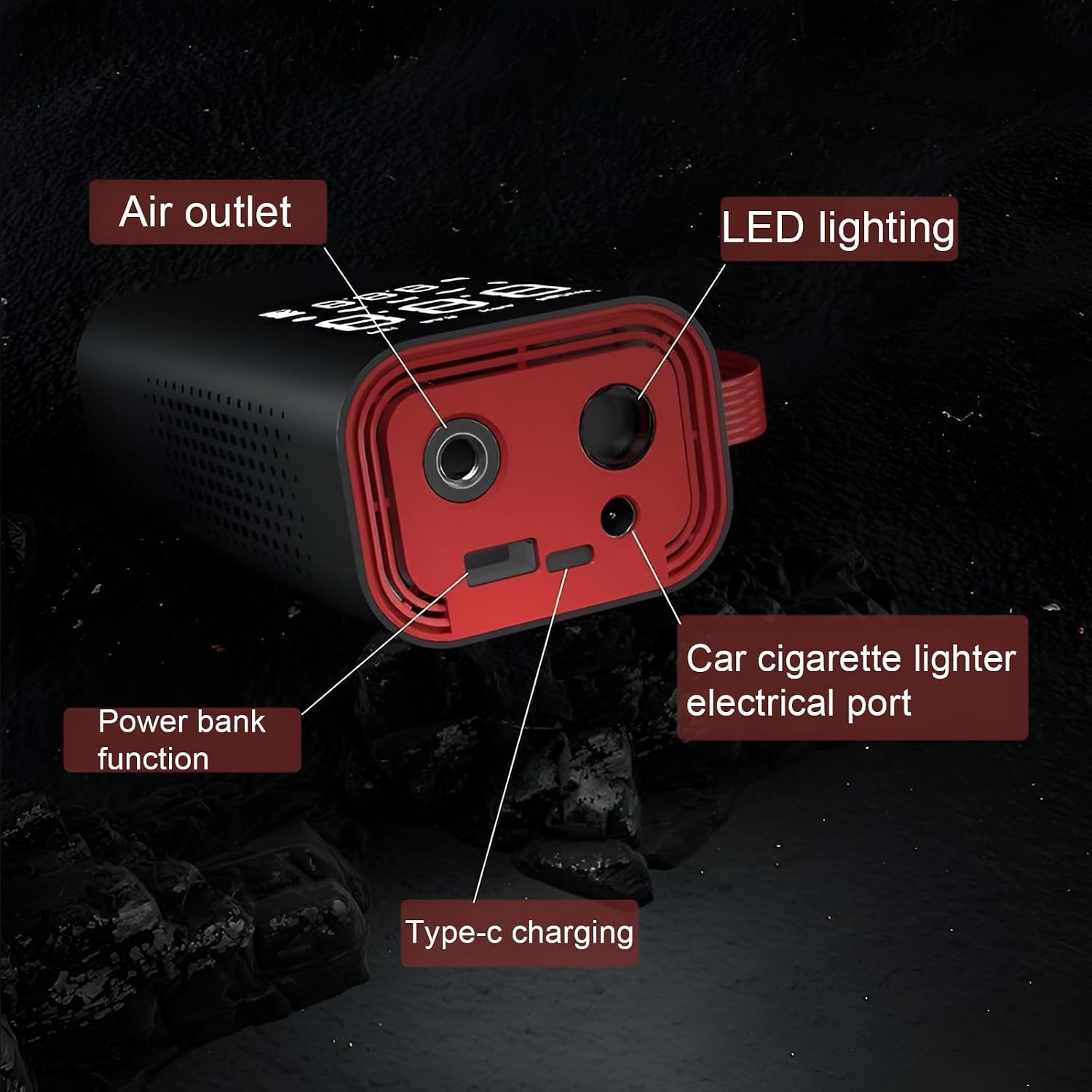 Tire Inflator Portable Air Compressor, Portable Air Pump for Car Tires with Digital Pressure Gauge, 150PSI Air Compressor for Car, Bike, Motorcycle