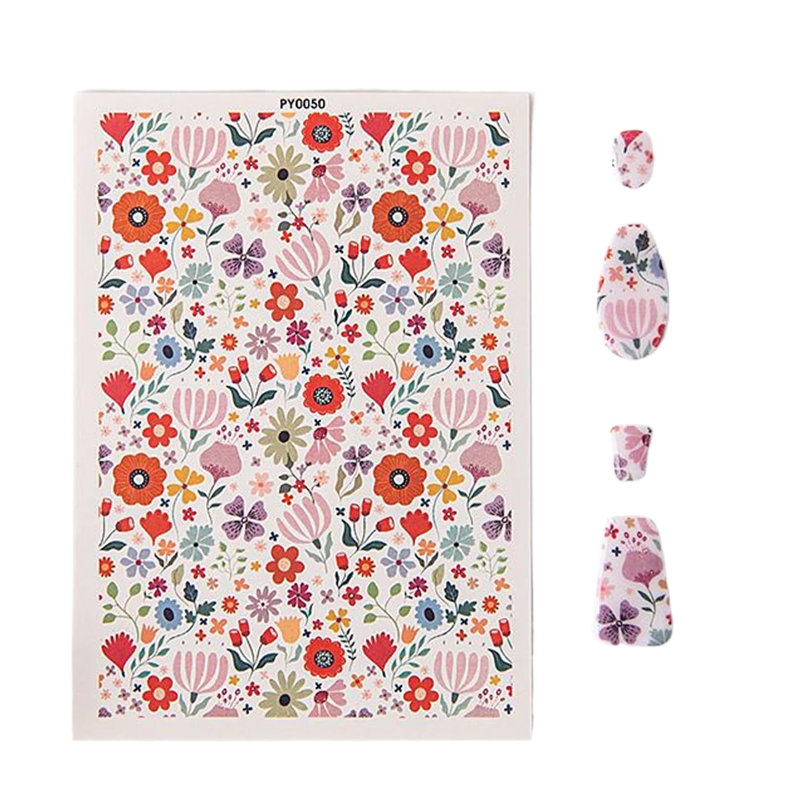 Hrtyvhin Pottery Ceramic Clay Transfer Paper Colorful Flower Colorful Decals Stickers Earrings Jewelry Making