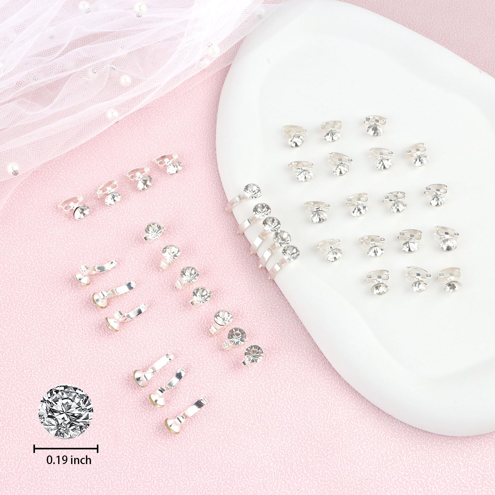 Amazon.com : YISSION Hair Clip 40Pcs Mini Rhinestone Sparkly 