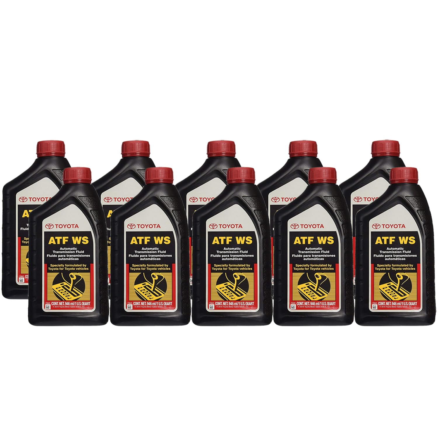 Genuine OEM ATF WS 10 Quarts Automatic Transmission Fluid (10x1 qt) For Toyota Lexus