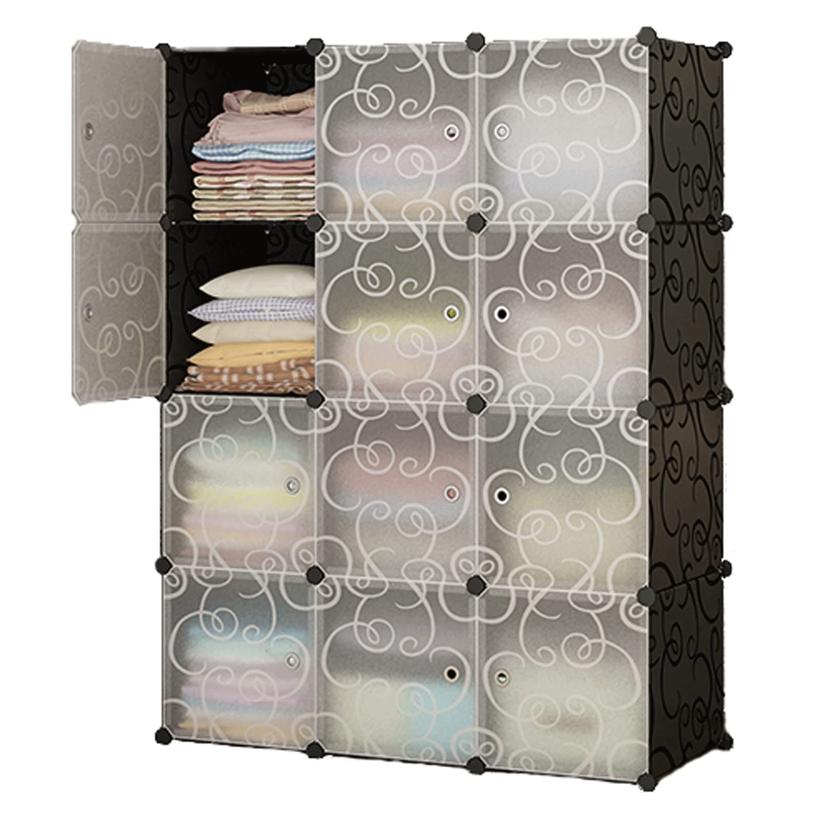 Guardaroba Portatile Guardaroba Portatile Guardaroba Combinazione Guardaroba Cubo Guardaroba Armadio modulare Organizzatore di stoccaggio per Camera da Letto Vestiti Giocattoli Guardaroba