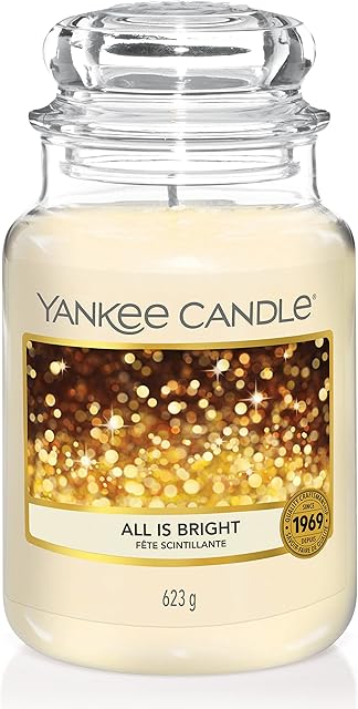 Yankee Candle Scented Candle | All is Bright Large Jar Candle | Long Burning Candles: up to 150 Hours | Perfect Gifts for Women
