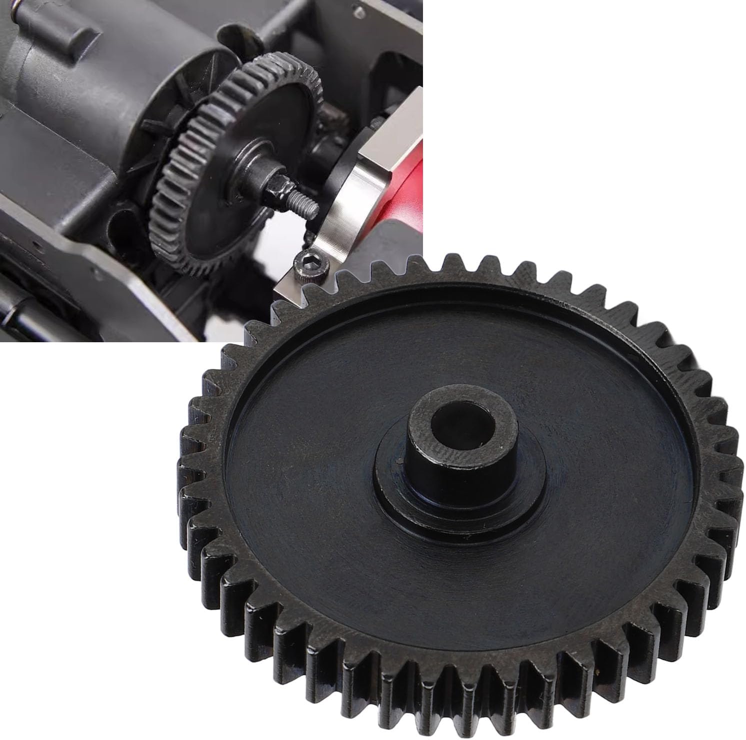 Alomejor RC Spur Gear,Low Noise High Precision Steel Main Gear Enhanced Performance Durability for RC Hobbyists Off-Road Racing Competitive Events