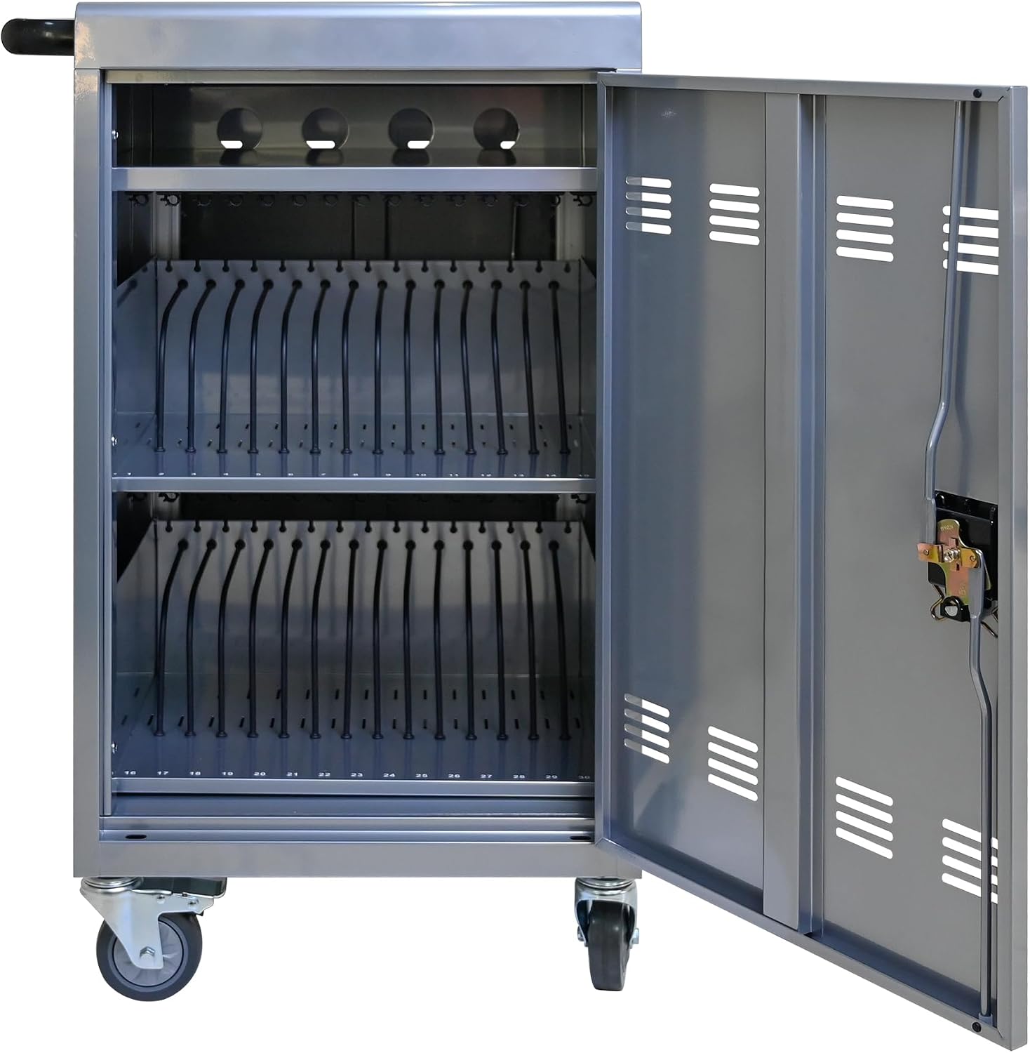 Mobile School Charging Cart Station for Chromebook, Tablet and Laptop Computer with Power Strip Included, Protable Charging Station for Classroom, Office