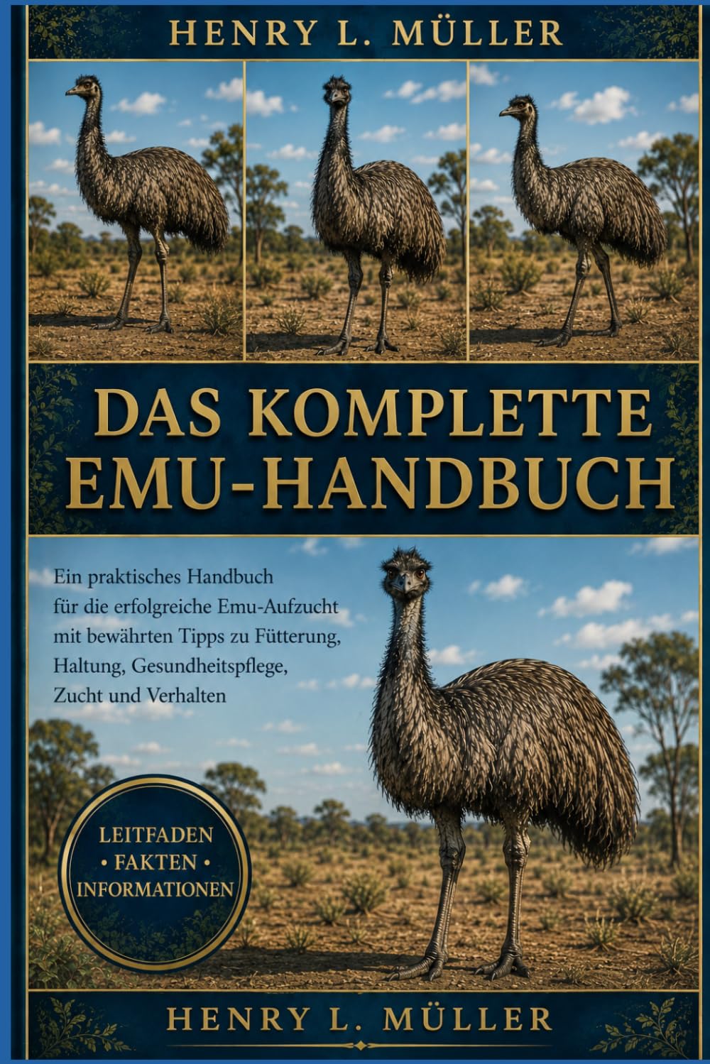 DAS KOMPLETTE EMU-HANDBUCH: Ein praktisches Handbuch für die erfolgreiche Emu-Aufzucht mit bewährten Tipps zu Fütterung, Haltung, Gesundheitspflege, Zucht und Verhalten