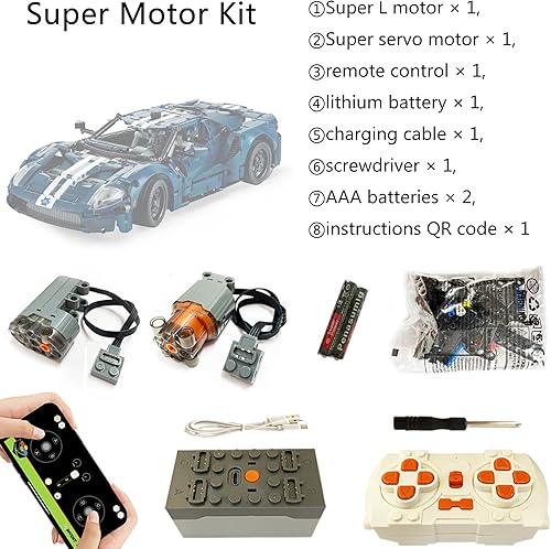 Miniatura 2 de Para Lego Technic 2022 Ford GT 42154 Modelo de coche Super Motor y control remoto y kit de actualización de luz, regalos para adultos, compatible