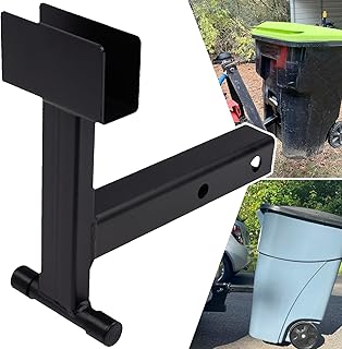 ELITEWILL 2" Hitch Receiver Trash Can Hauler Grabber for Tractors and Mowers