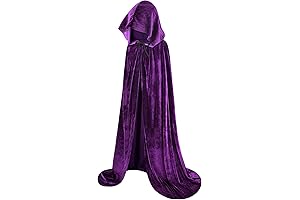 Dark Embrace: Captivating Velvet Hooded Cloak for Alluring Witches