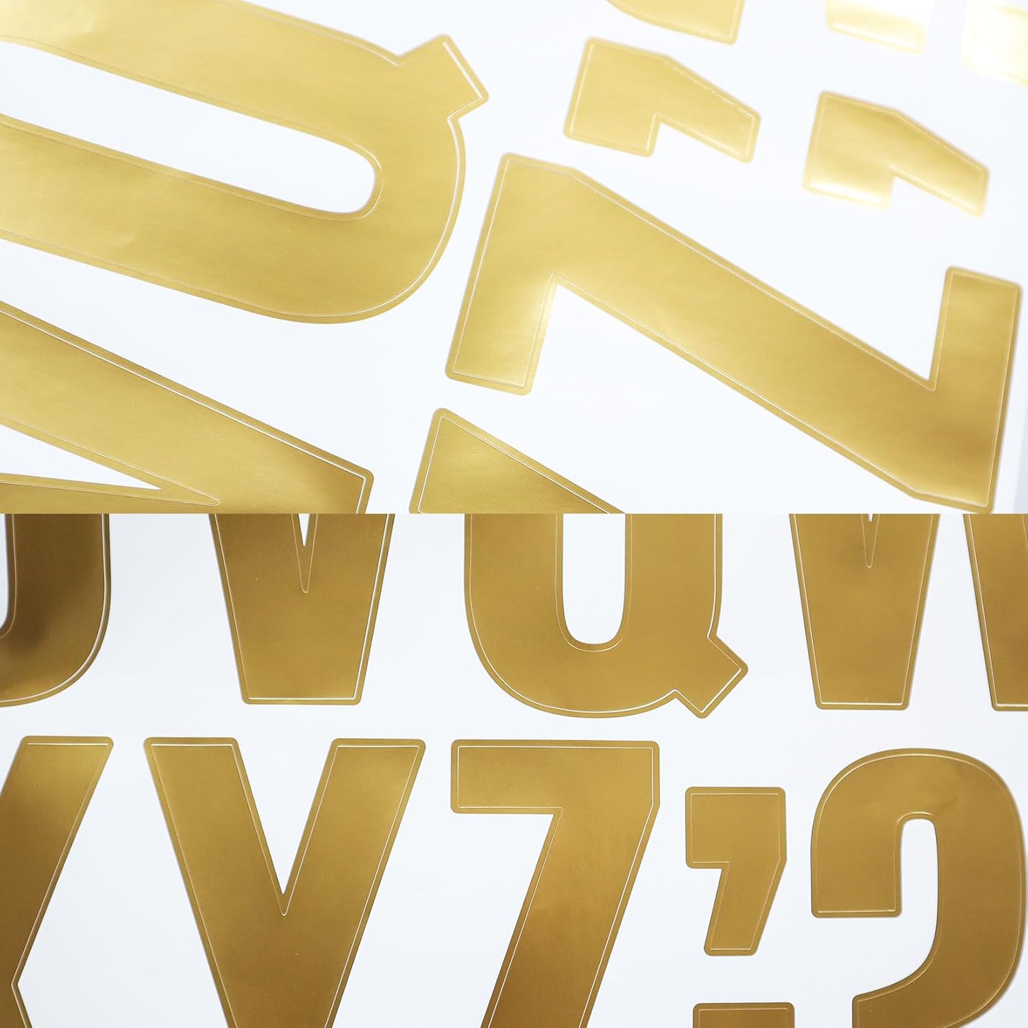 15 Sheets 4 Inch Golden Letter Stickers, Self Adhesive Vinyl Capital Alphabet Punctuation Stickers for Mailbox, Outdoors - Gold