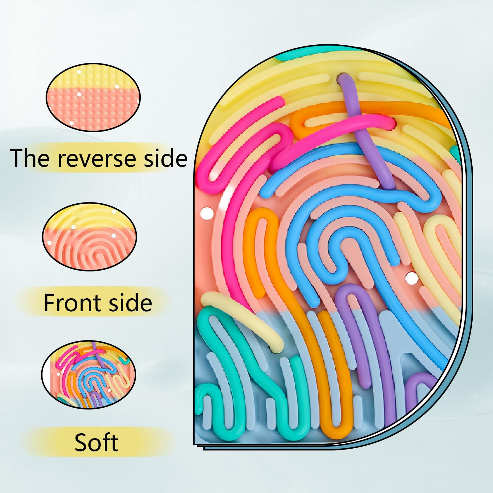 Rainbow Ice Cream Sensory Activity Board Silicone Fidget Board, Push Peel Sensory Boards - Image 3