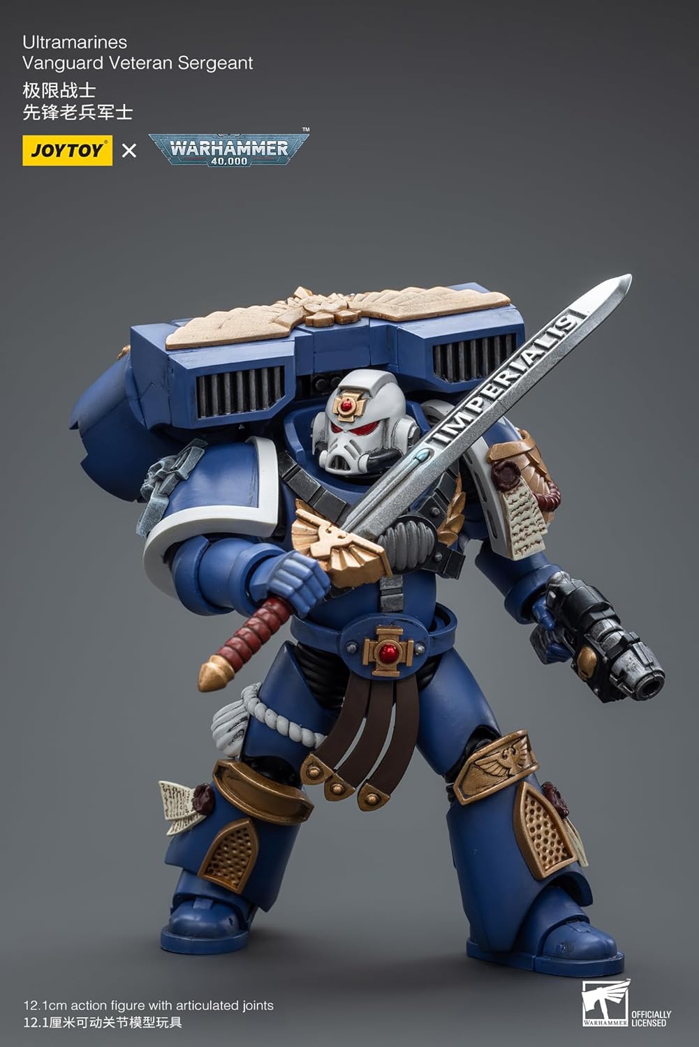 Warhammer 40K: Ultramarines Vanguard Veteran Sergeant 1:18 Scale Action Figure