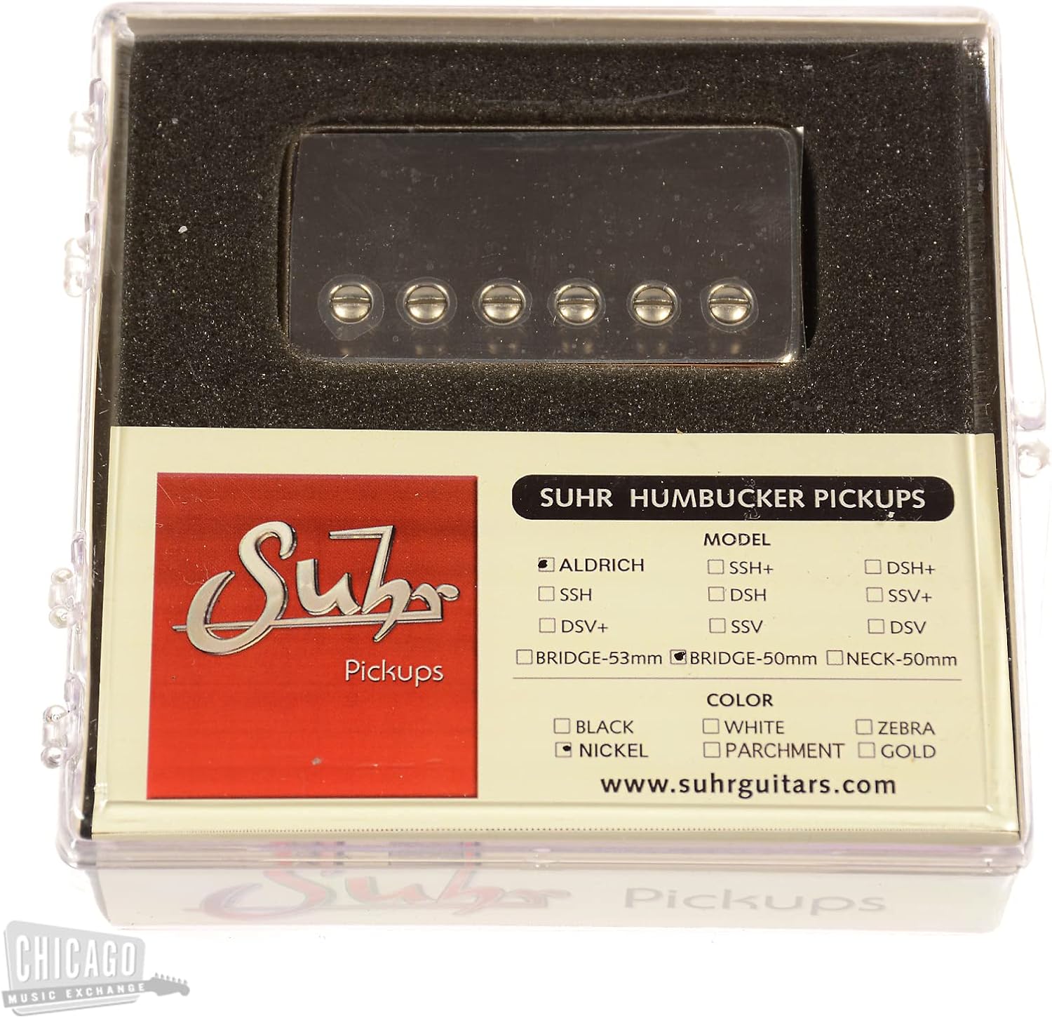 SUHR Aldrich Humbucking Bridge Pickup Nickel (Gibson-Style 50mm Size)