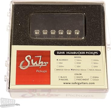 SUHR Aldrich Humbucking Bridge Pickup Nickel (Gibson-Style 50mm Size)