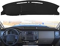 YIZ Custom Dash Cover Mat for Ford Super Duty F250 F350 F450 F550 No Touch Screen J238 Black - Perfect Fit Protection