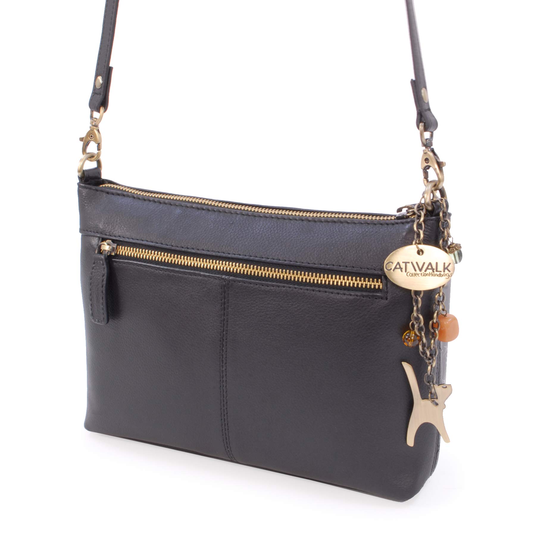 Catwalk Collection Handbags - Borsa a Tracolla Piccola da Donna - Borsa Pochette in Pelle Trapuntata - Tracolla Regolabile - Borsetta - Josie