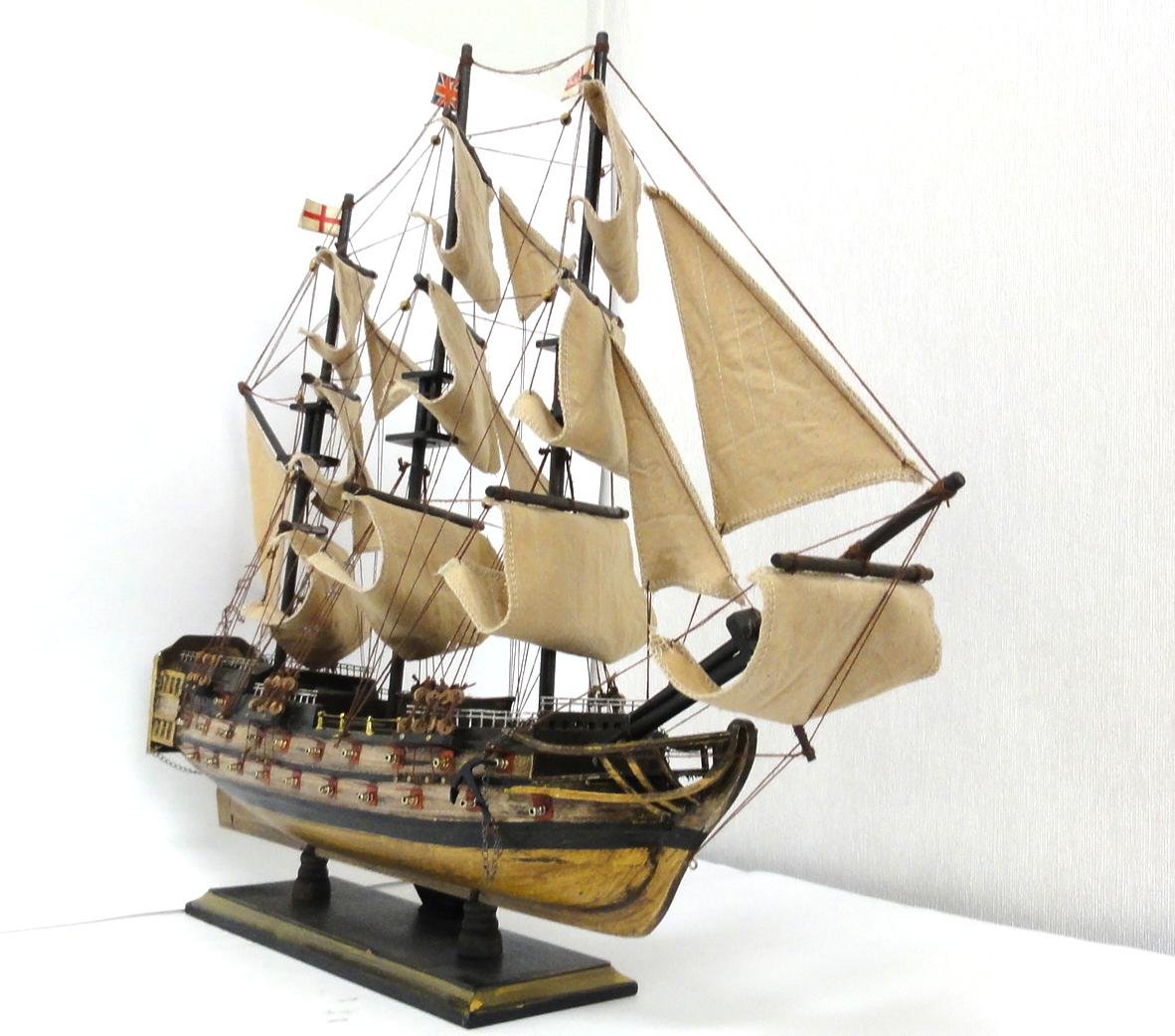 大型帆船模型 帆船模型 完成品 木製 パイレーツシップ 海賊船 モデルシップ