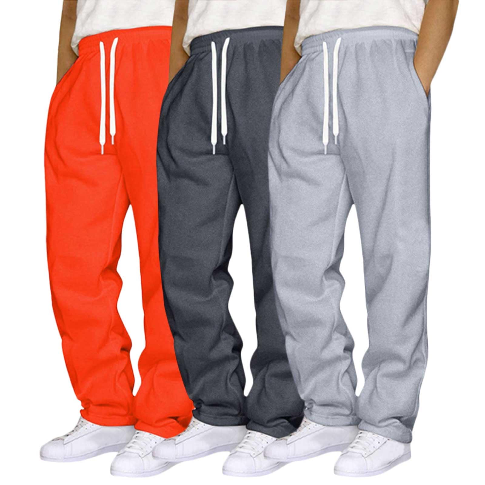 Genérico Pantalon Chandal Hombre Pantalon Hombre Largo con Ajustable Cordón Pantalón Chandal Elástica Pants Fitness Gimnasio Gym Atletismo Transpirable Entrenamiento