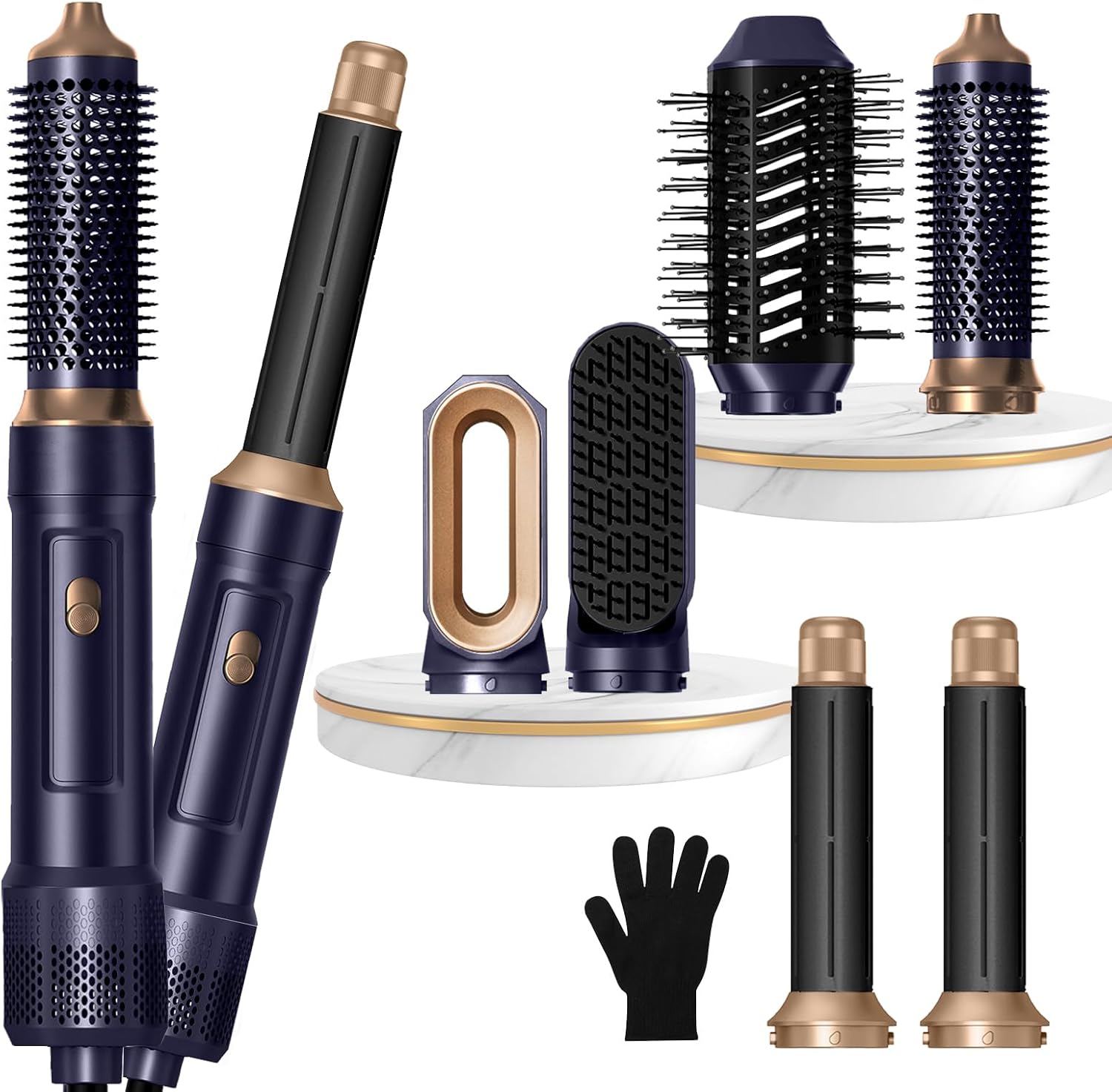 6 in ONE Blow Dryer Brush, Curling Wand Hair Styling Tools Set, Ionic Hot Air Hair Dryer, Massage Oval Hair Dryer, Left&Right Hair Curlers 6 in ONE Blow Dryer Brush, Curling Wand Hair Styling Tools Set, Ionic Hot Air Hair Dryer, Massage Oval Hair Dryer, Left&Right Hair Curlers