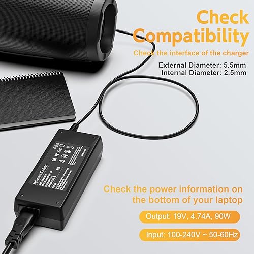 Miniatura 2 de Cargador de 19 V compatible con JBL Xtreme 2, JBL Boombox 1 2, adaptador de corriente impermeable Bluetooth inalámbrico portátil extremo, cable de