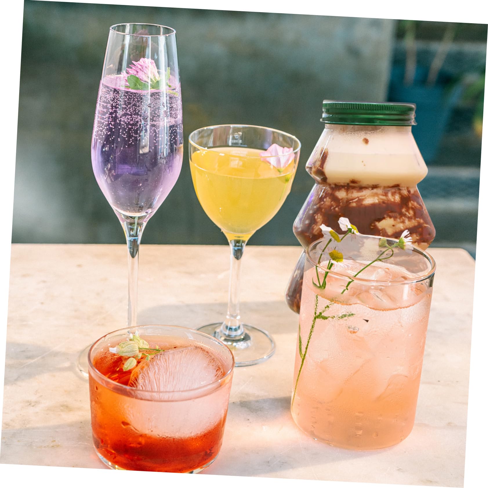 FONDOTIN 10pcs Drinking Bottles Empty Milk Bottle The Pet Water Container Lovely Milk Bottle