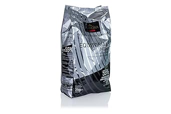 Valrhona Dark Chocolate - 55% Cacao - Equatoriale Noire - 6 lbs 9 oz bag of feves
